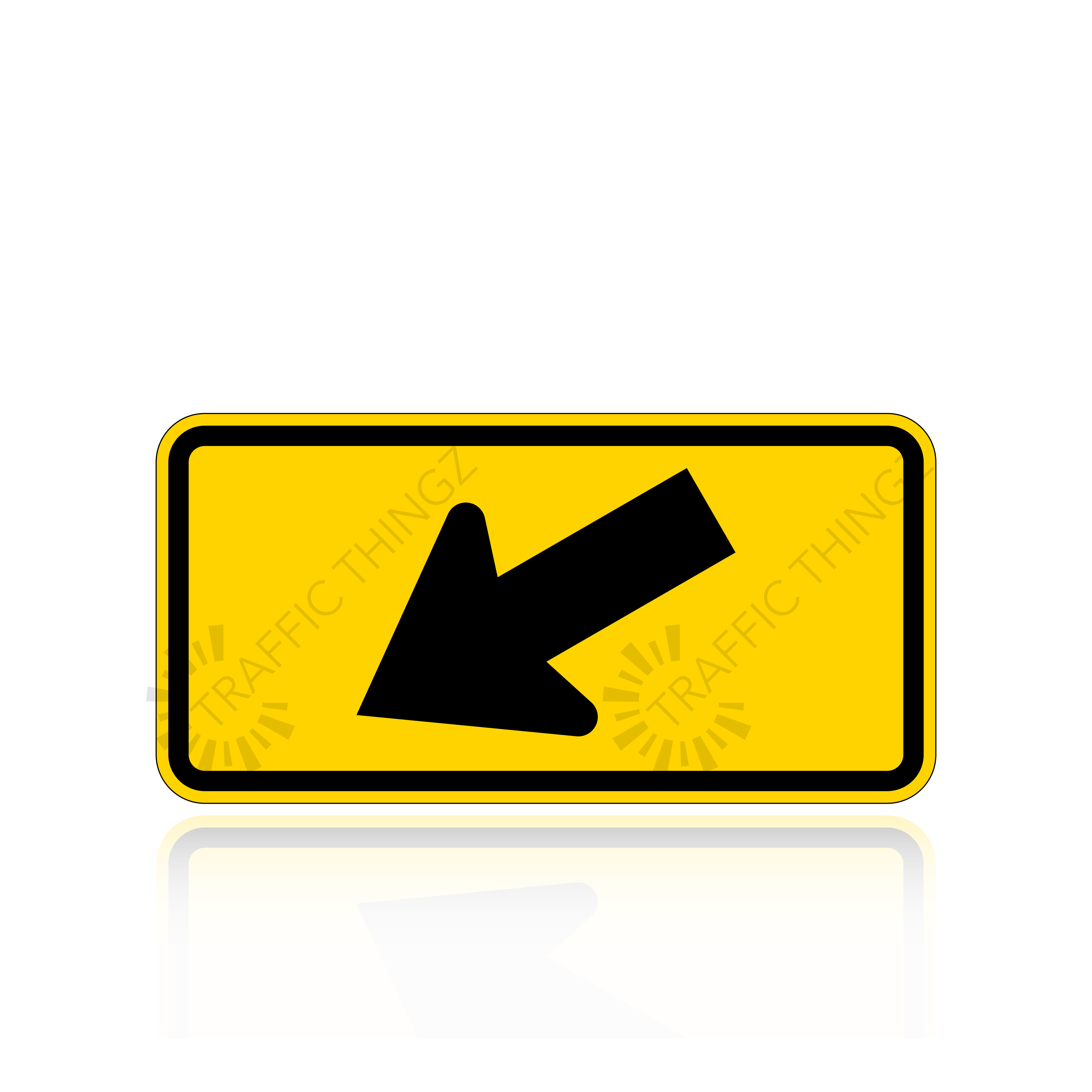 MUTCD W167 Diagonal Arrow